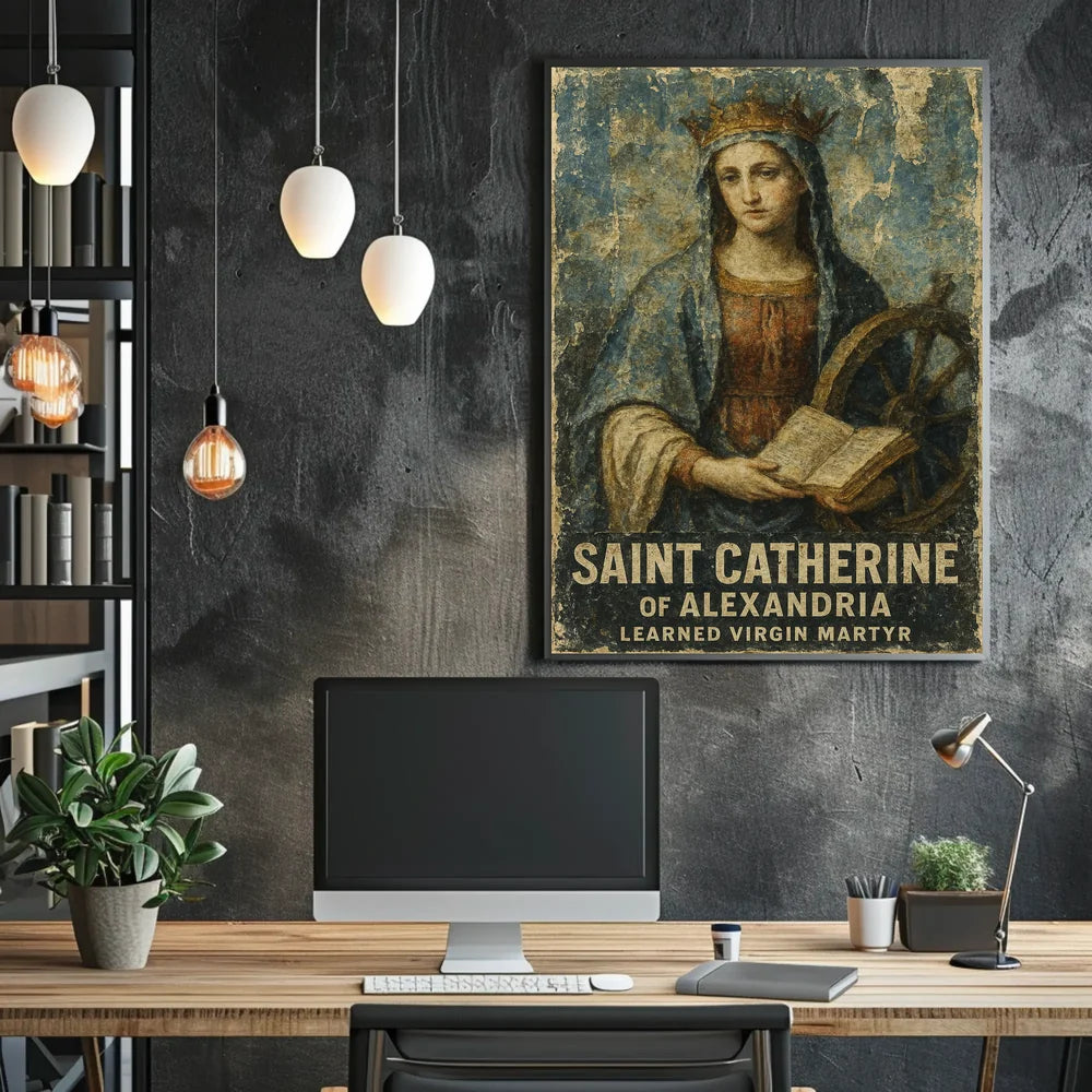 Saint Catherine Vintage Renaissance Religious Art Poster