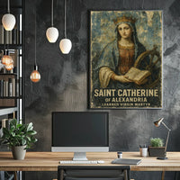Saint Catherine Vintage Renaissance Religious Art Poster