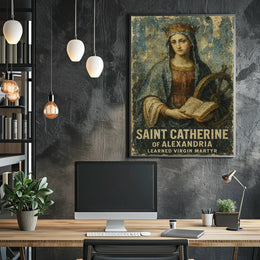 Saint Catherine Vintage Renaissance Religious Art Poster