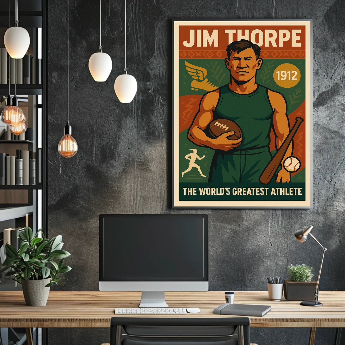 Jim Thorpe Legendary Athlete Poster