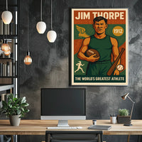 Jim Thorpe Legendary Athlete Poster