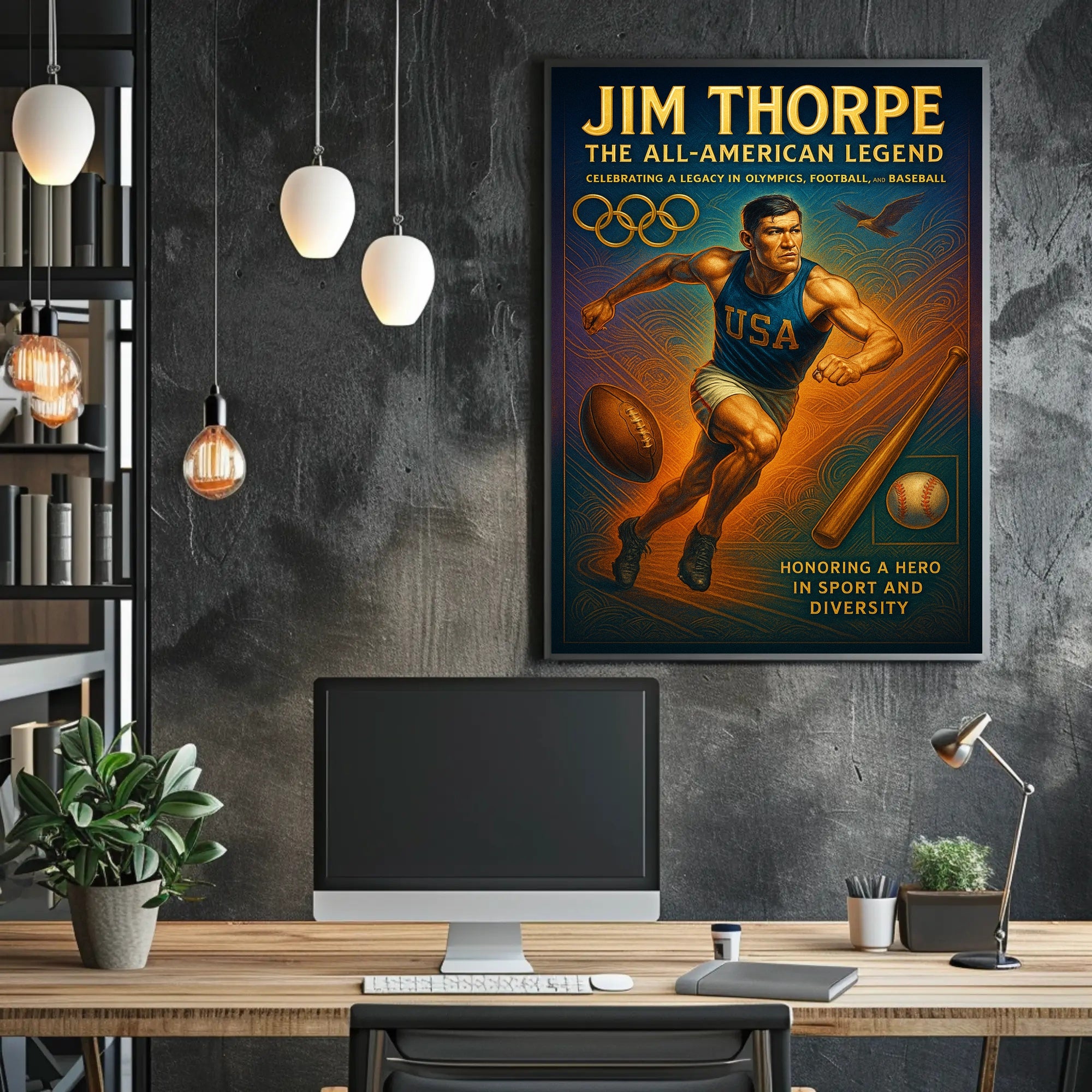 Jim Thorpe The All-American Legend Poster PosterGoat