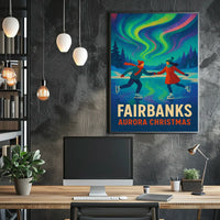 Fairbanks Aurora Christmas Poster