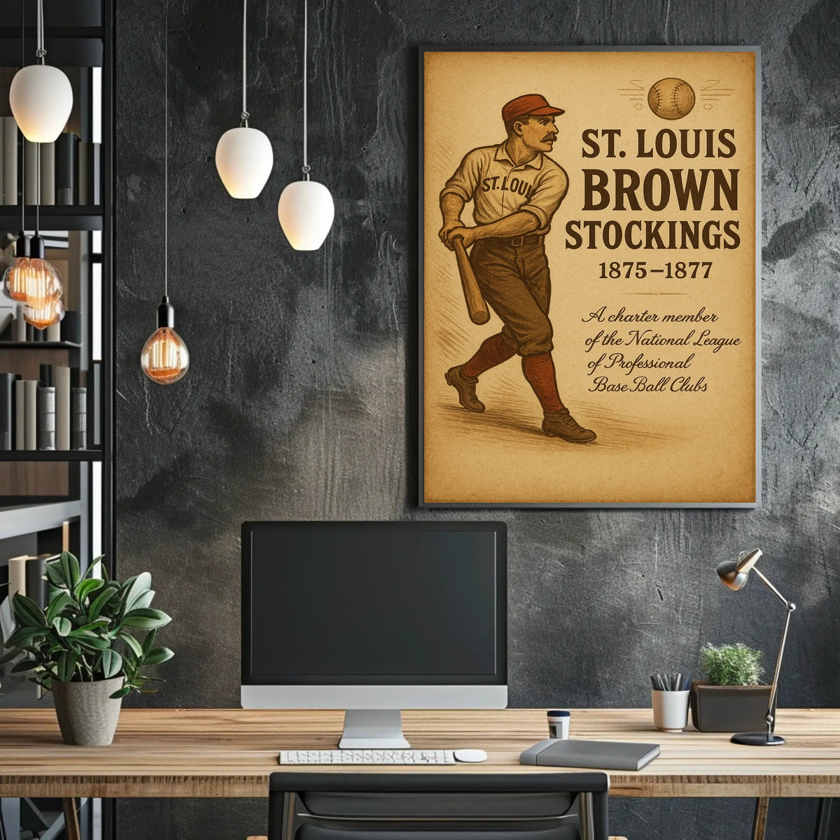 St. Louis Brown Stockings 1875-1877 Poster