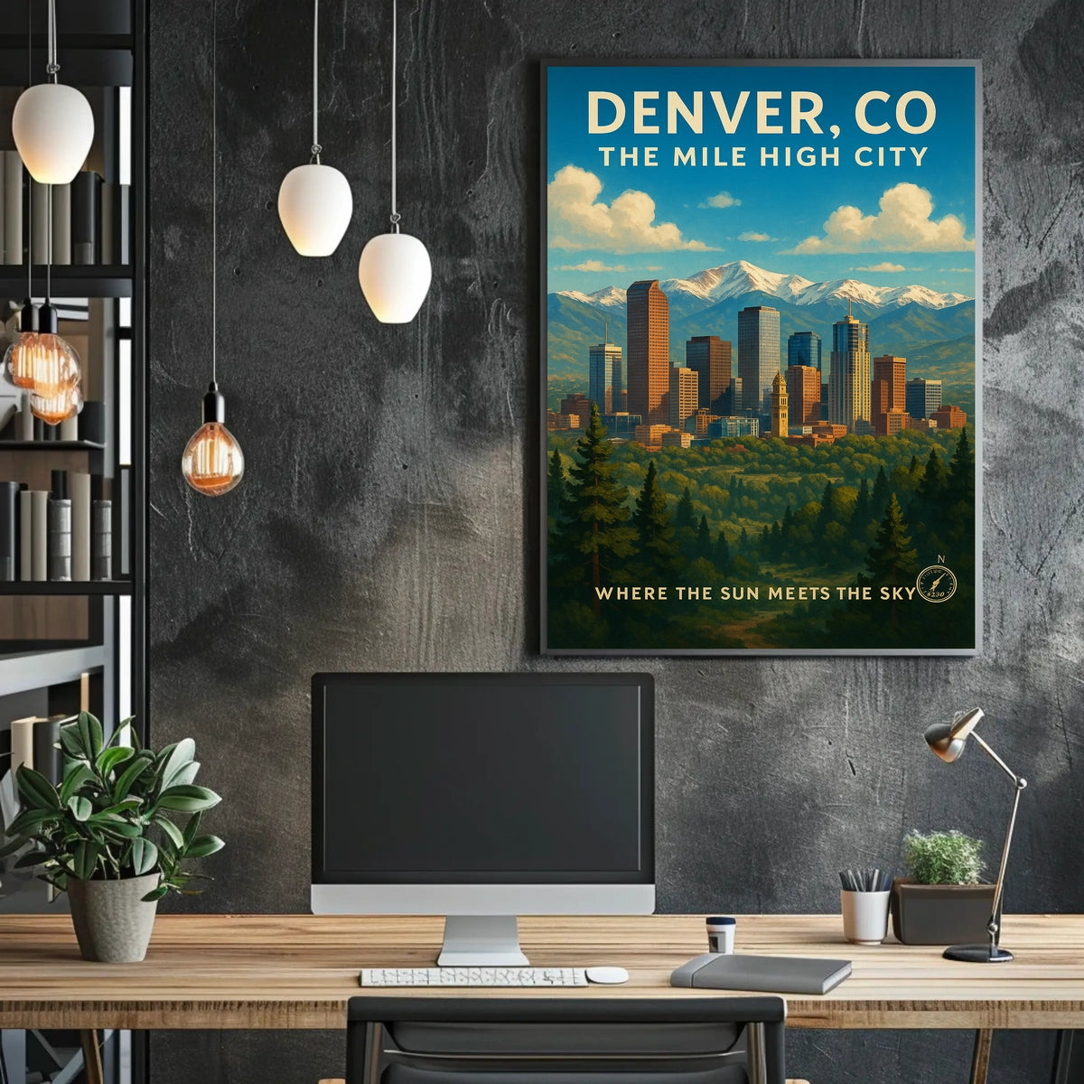Denver, Co The Mile High City Poster