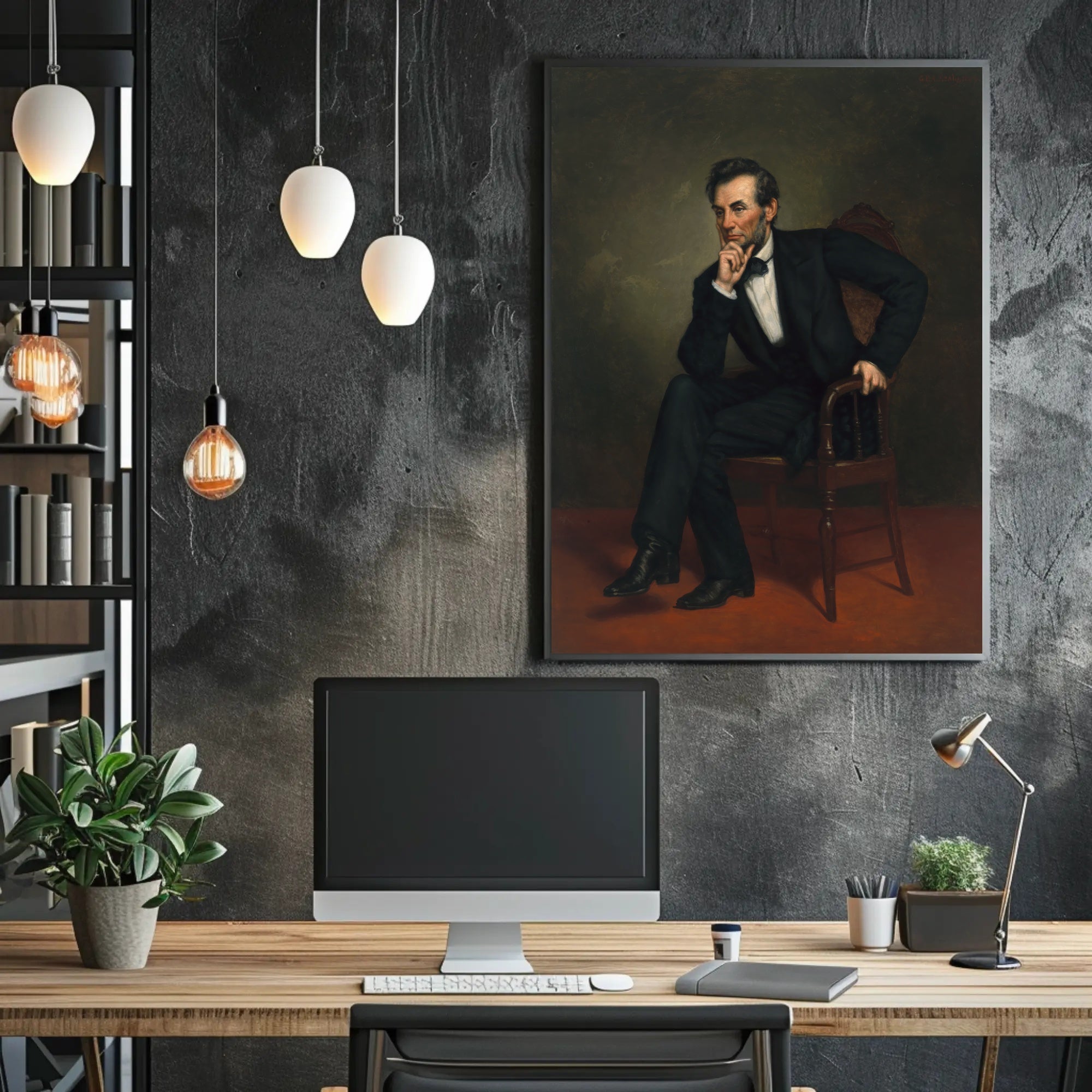 Abraham Lincoln Full Body Standing Photo Poster PosterGoat