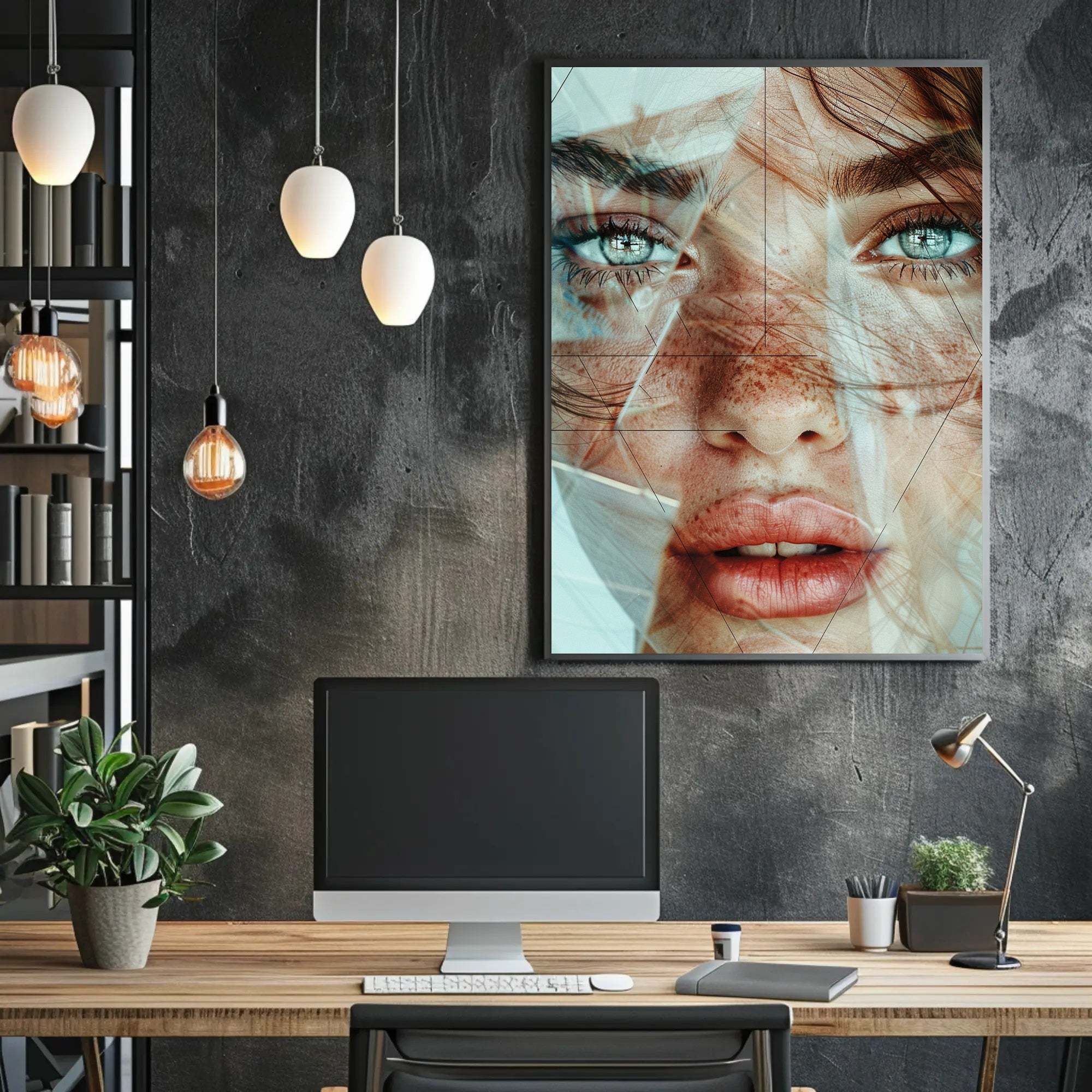 Mystical Hooded Figure in Enchanted Forest Poster PosterGoat