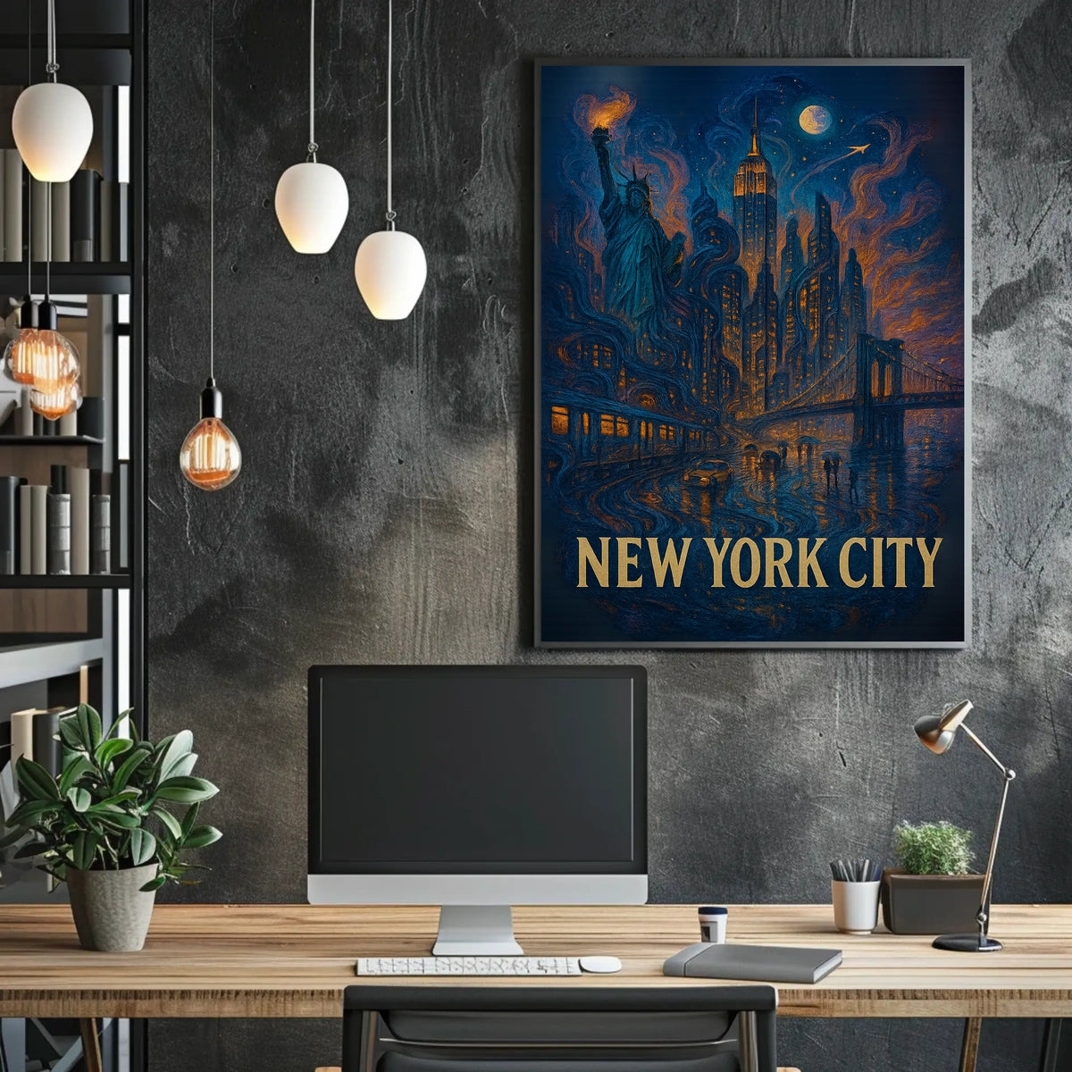 New York City A Vibrant Nightscape Poster