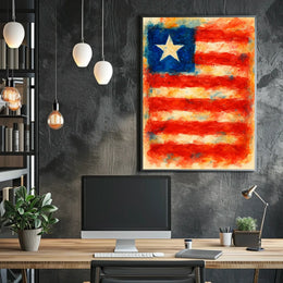 Abstract American Flag Poster