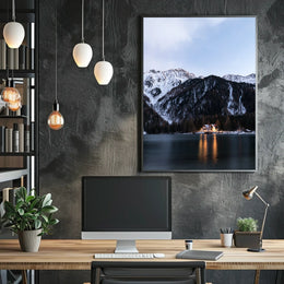 Mountain Dusk Tranquility in Alpine Setting National Park Poster