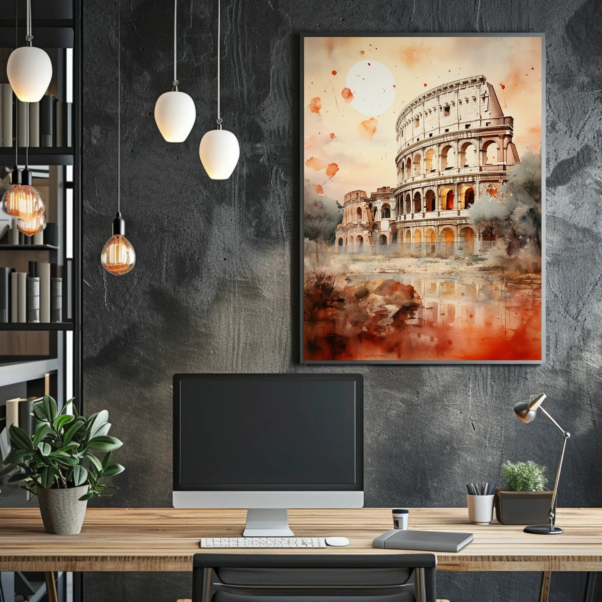 Rome Colosseum Grandeur Travel Poster