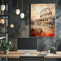 Rome Colosseum Grandeur Travel Poster