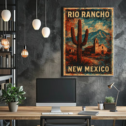 Rio Rancho Desert Landscape New Mexico Realism Poster
