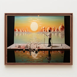 Serene Sunset Artist's Vision Abstract or Artistic Poster