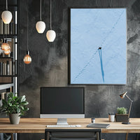 Solitary Path In Snow Poster