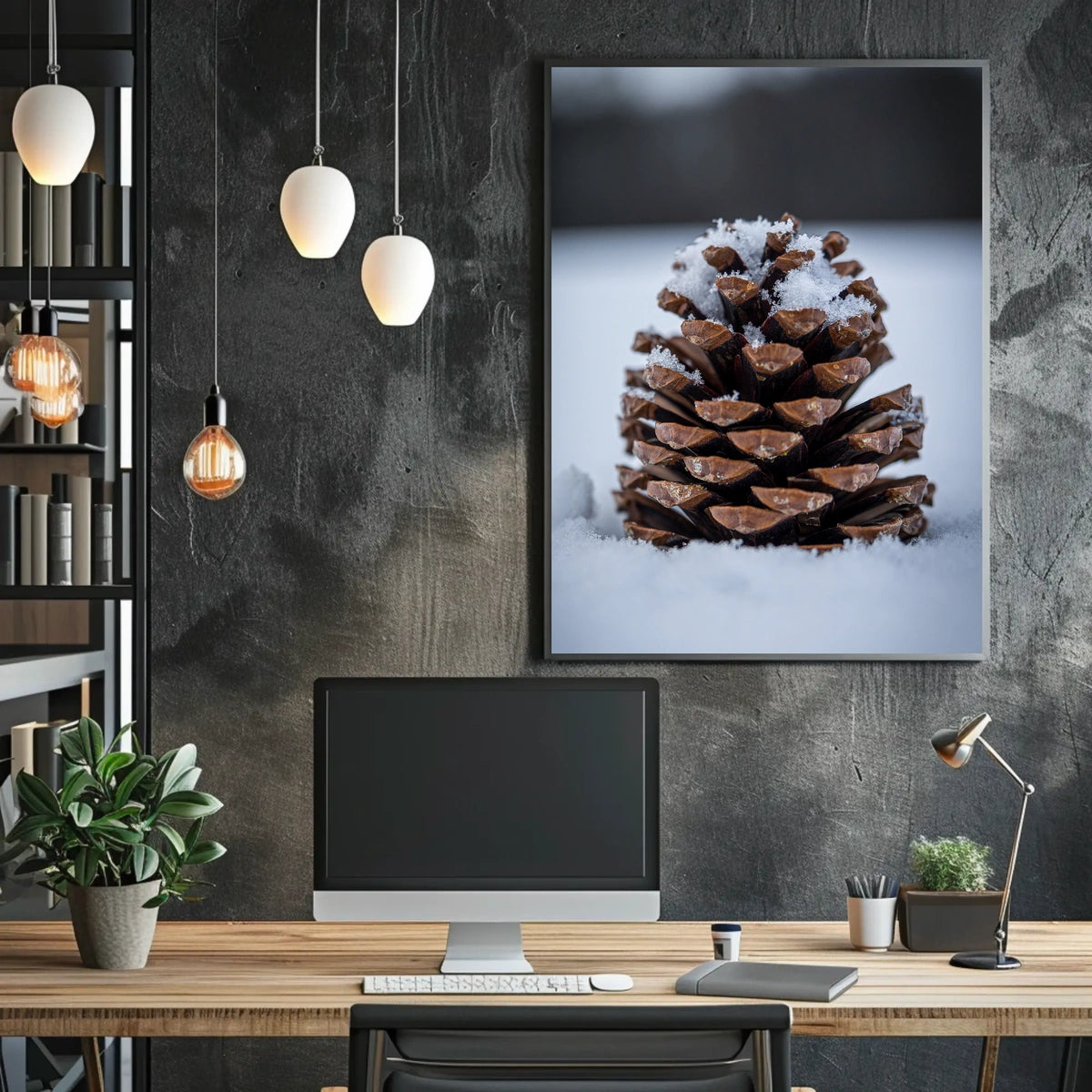 Winter Pinecone Poster