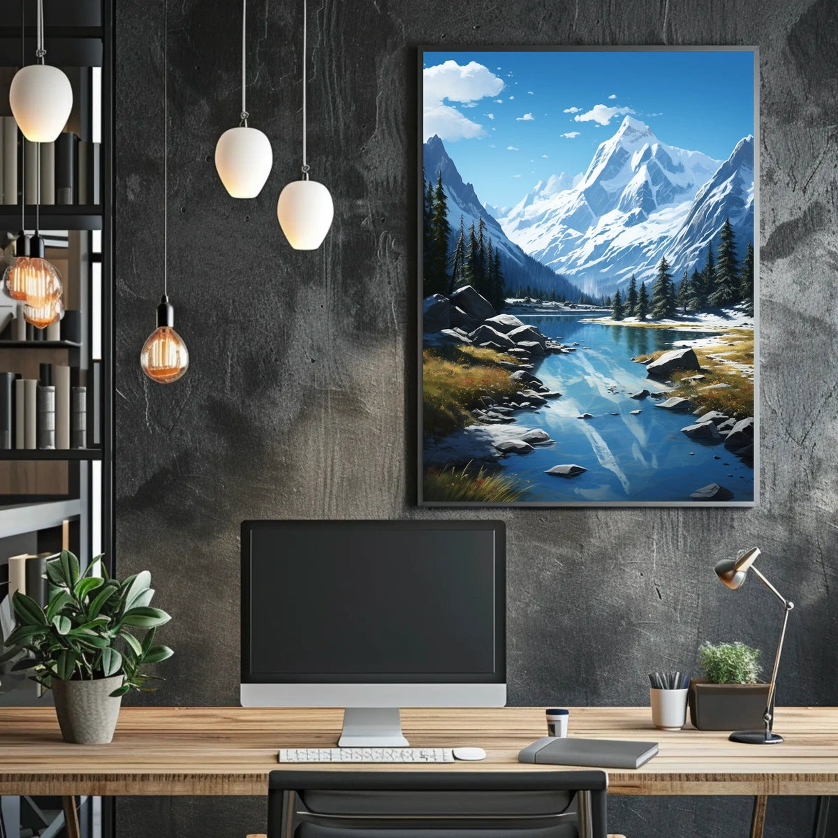 Majestic Mountain Landscape Poster