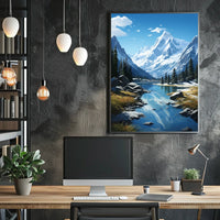 Majestic Mountain Landscape Poster