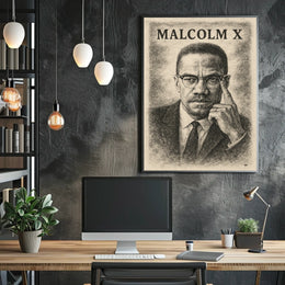 Malcolm X Portrait Poster