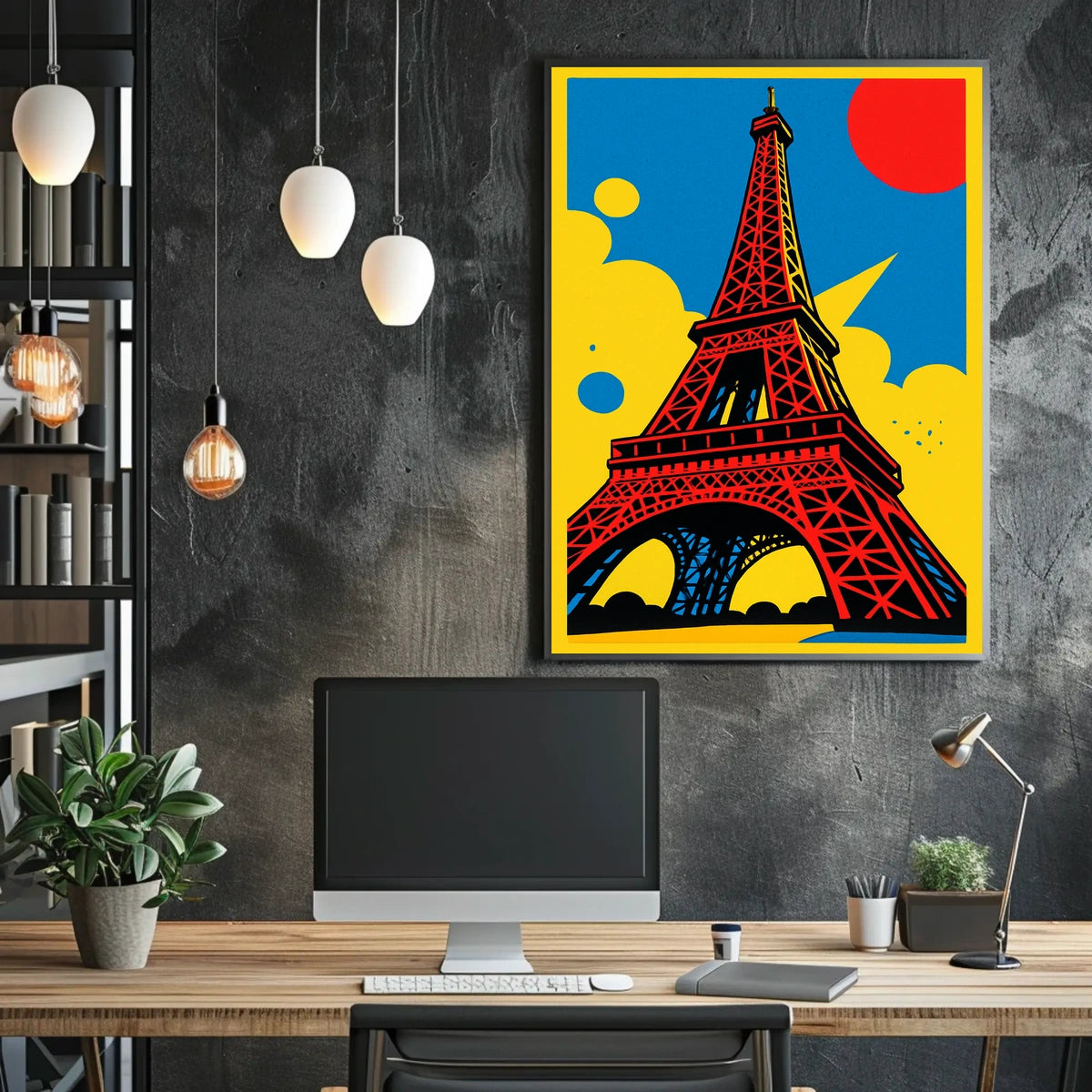 Eiffel Tower Pop Art Poster