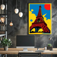 Eiffel Tower Pop Art Poster