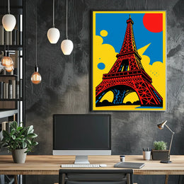 Eiffel Tower Pop Art Poster