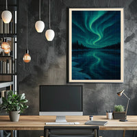Aurora Borealis Reflections Poster