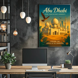 Abu Dhabi Where Tradition Meets Poster