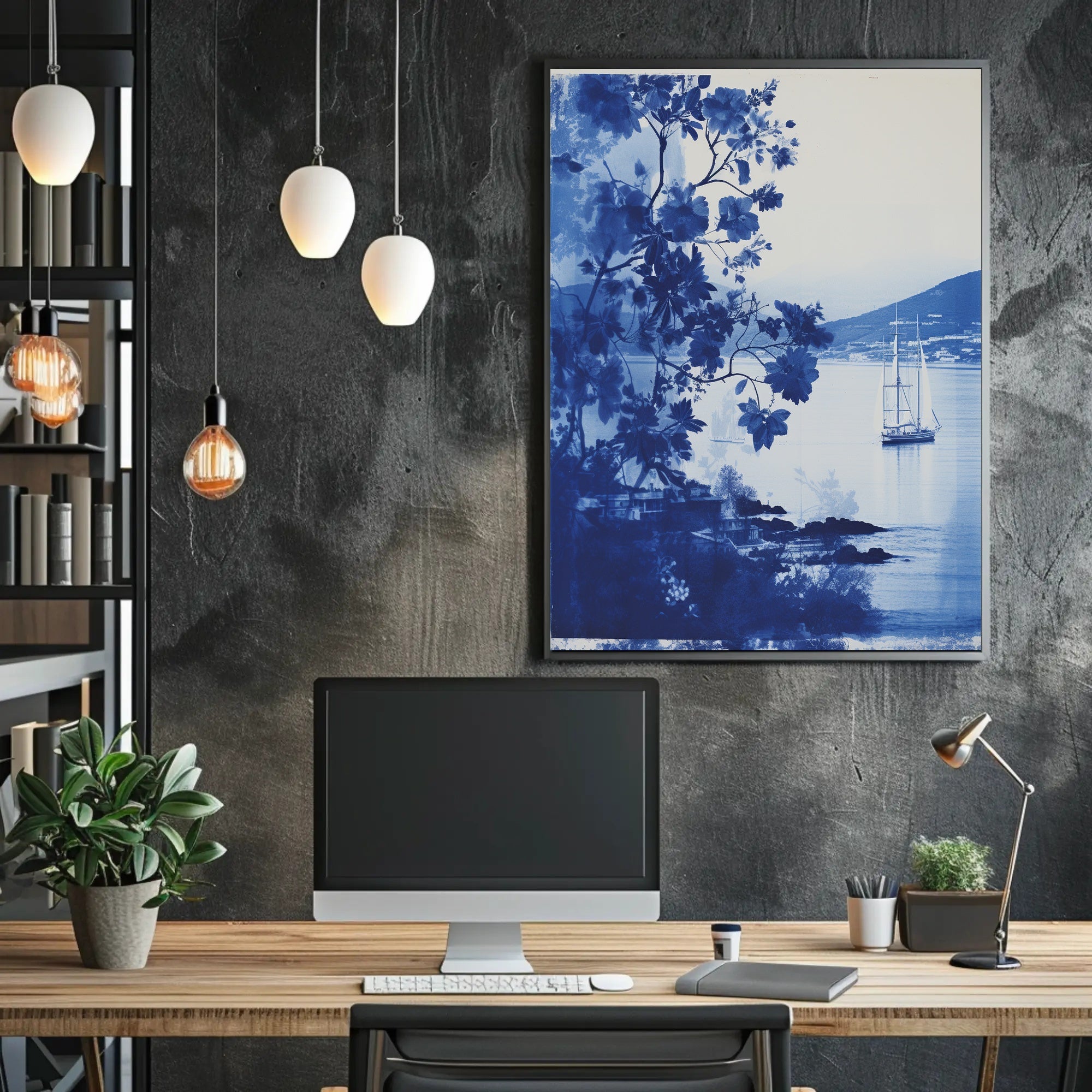Tranquil Nautical Scene Vintage Artistic Exploration Poster