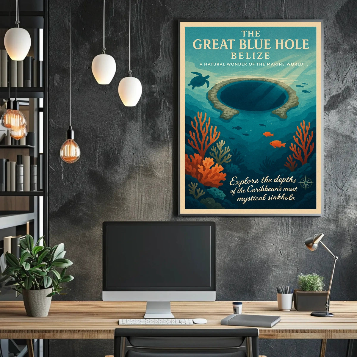 The Great Blue Hole Belize Poster