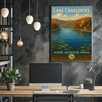 Lake Charlevoix Autumn Serenity Travel Poster