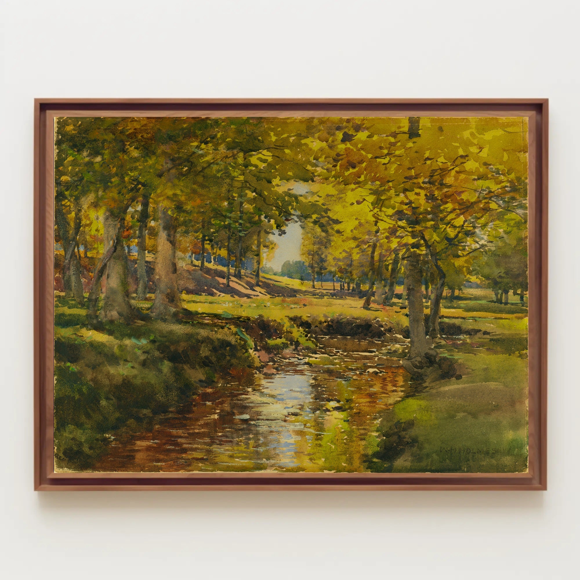 Serene Woodland Stream Poster