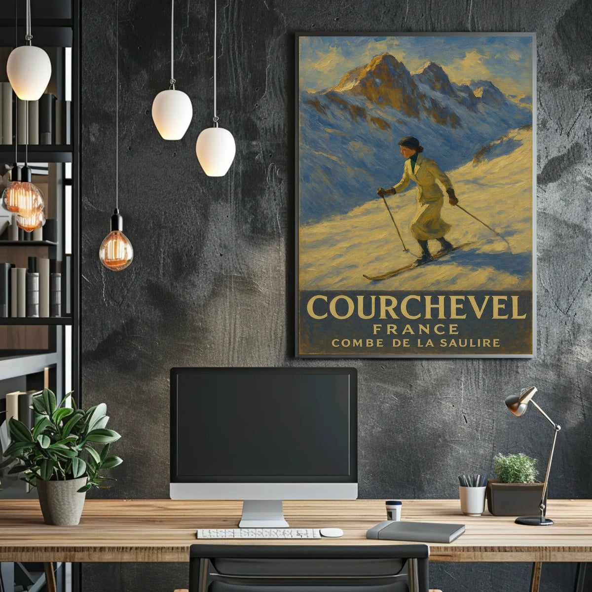 Courchevel Skiing Adventure Poster