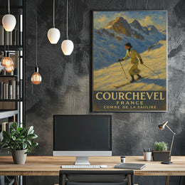 Courchevel Skiing Adventure Poster