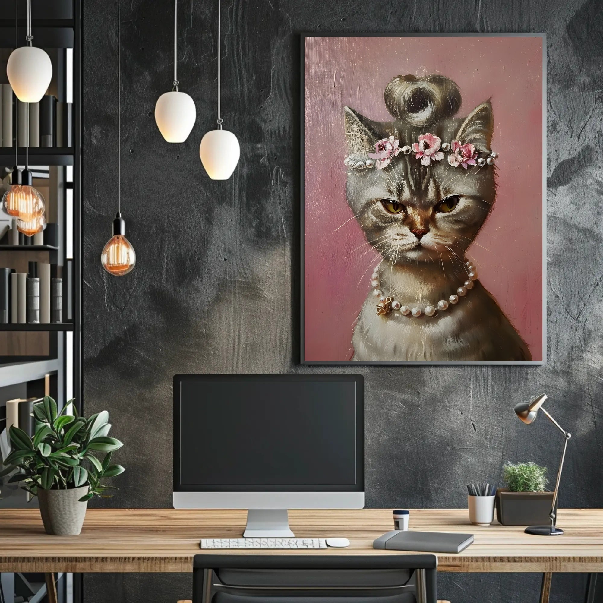 Regal Feline Portrait Poster