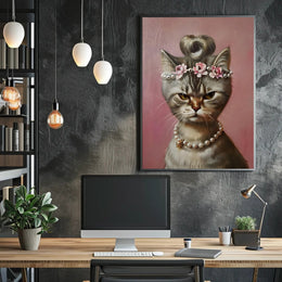 Regal Feline Portrait Poster