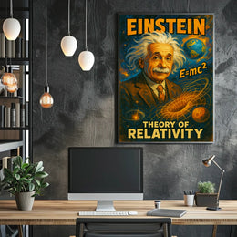 Einstein Relativity Vintage Science Student Poster