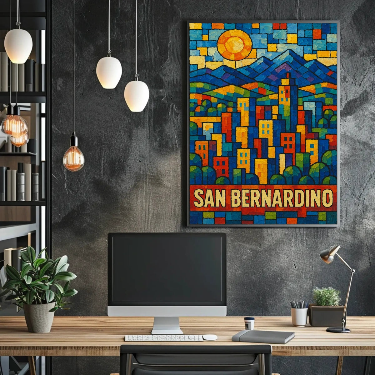San Bernardino Cityscape Poster
