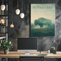Buffalo Bill Bison Landscape Cultural or Heritage Poster