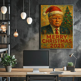 Futuristic Santa 2025 Adventure Christmas Poster