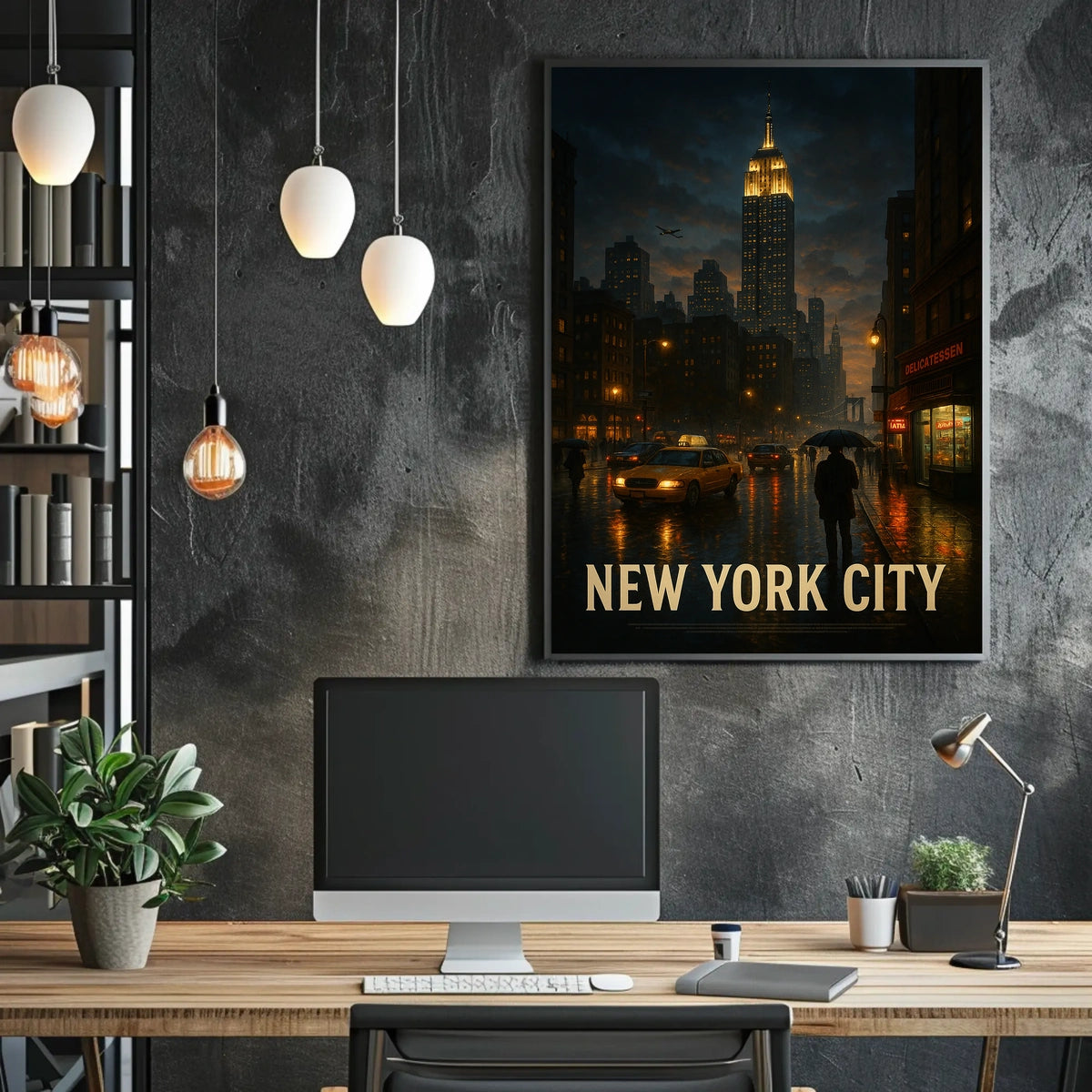 New York City at Night Poster