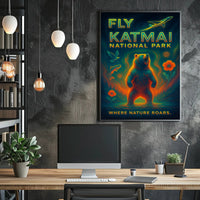 Fly to Katmai National Park Wall Art Print