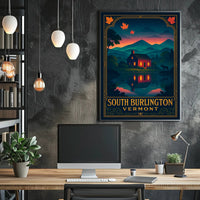 Scenic Autumn in South Burlington Poster