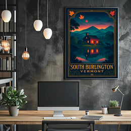 Scenic Autumn in South Burlington Poster