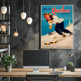 Ski in Québec and Lac Beauport Poster PosterGoat