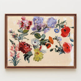 Elegant Floral Vintage Botanical Art Poster