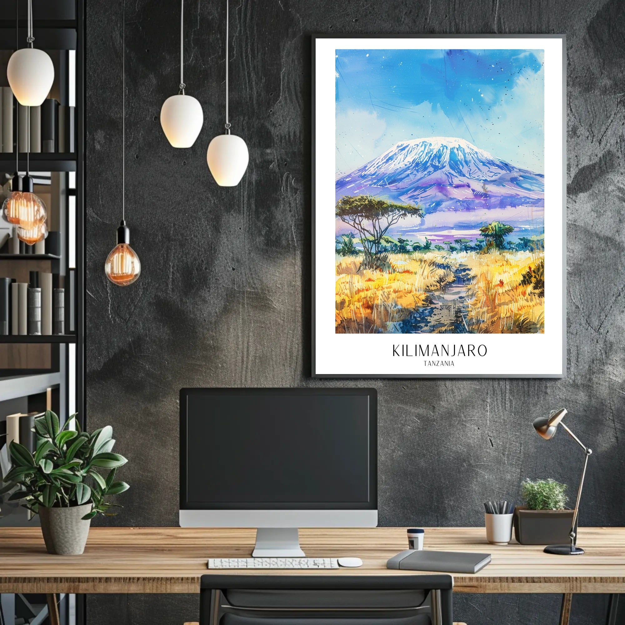 Mount Kilimanjaro in Tanzania Travel Poster PosterGoat