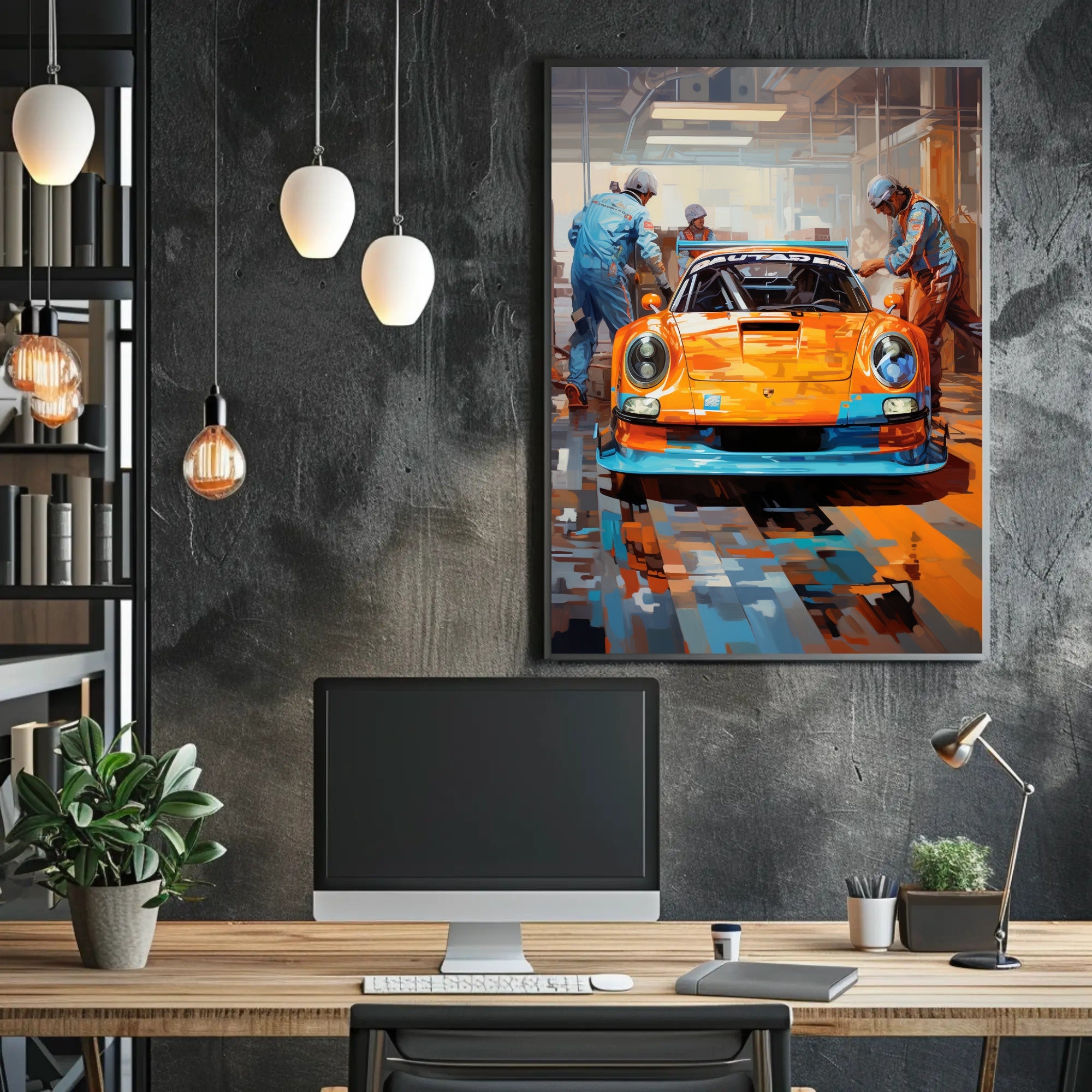 Racing Pit Stop Poster PosterGoat
