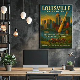 Louisville, Kentucky Heart of the Bluegrass Poster
