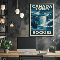 Canadian Rockies Vintage Travel Art Poster